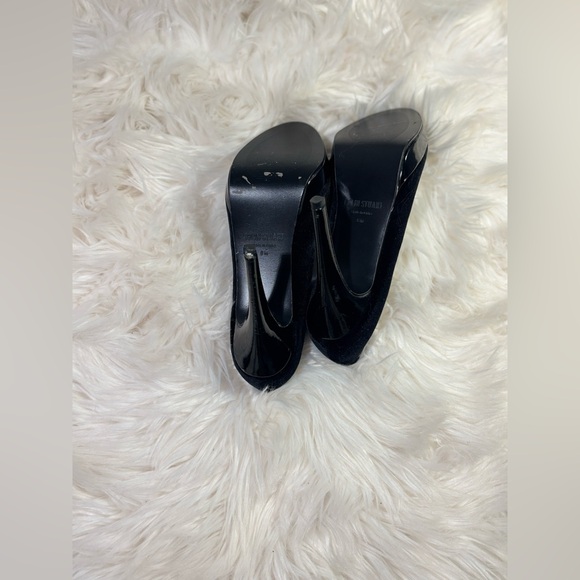 Colin Stuart Vintage 90s Soft Velvet Platform Pumps Stiletto Heels 6 mob wife - Picture 7 of 9